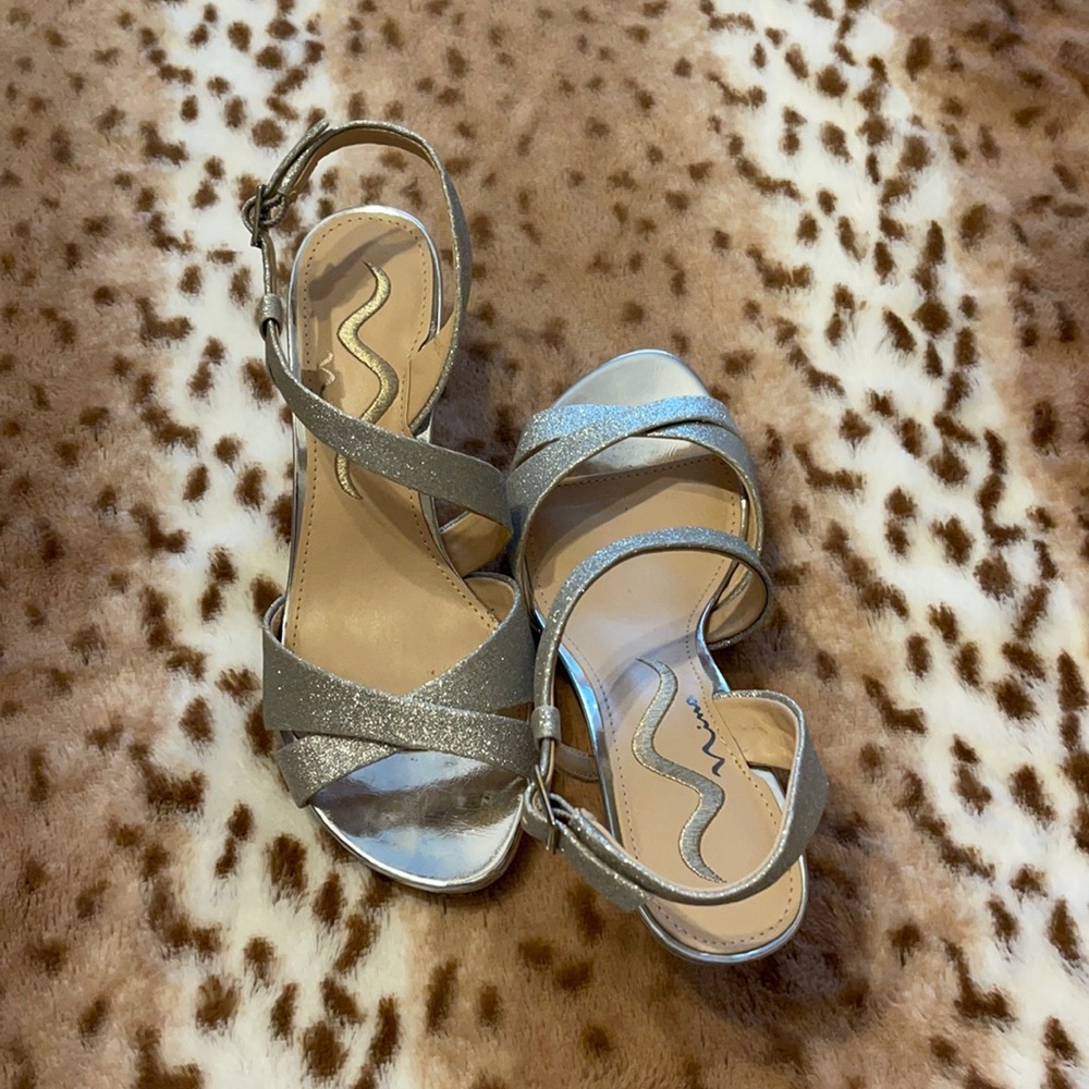Nina silver refunded heels.